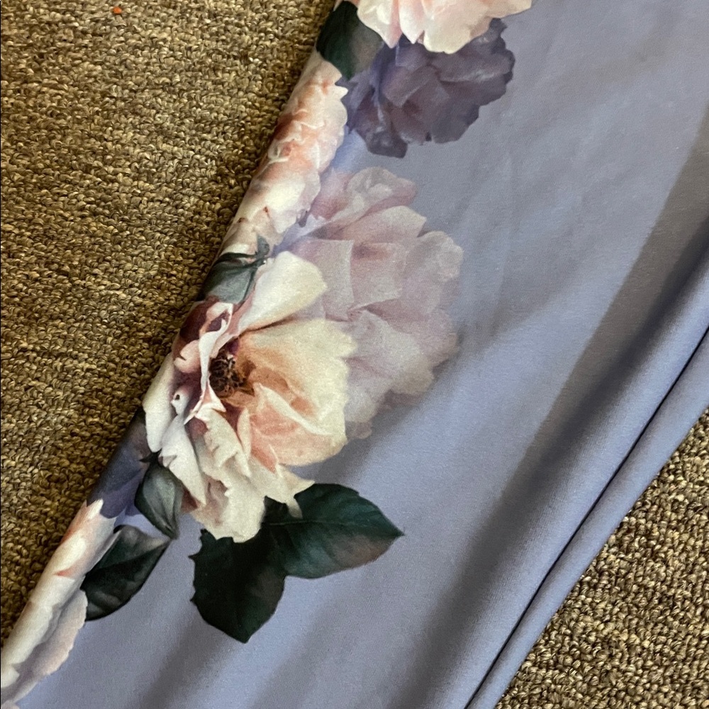 Floral Print Leggings yoga pants XS - Picture 5 of 7